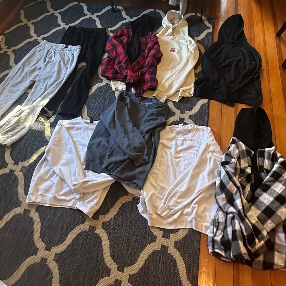 9 clothing items combined